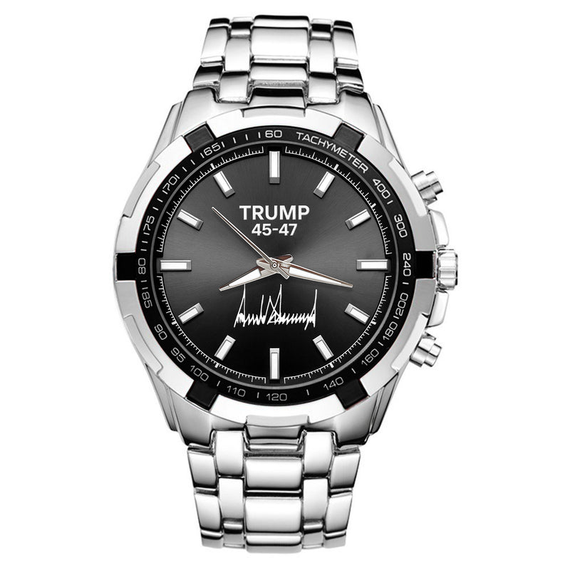 TRUMP Watch 45 - 47 Stainless steel - Black Sunburst Dial