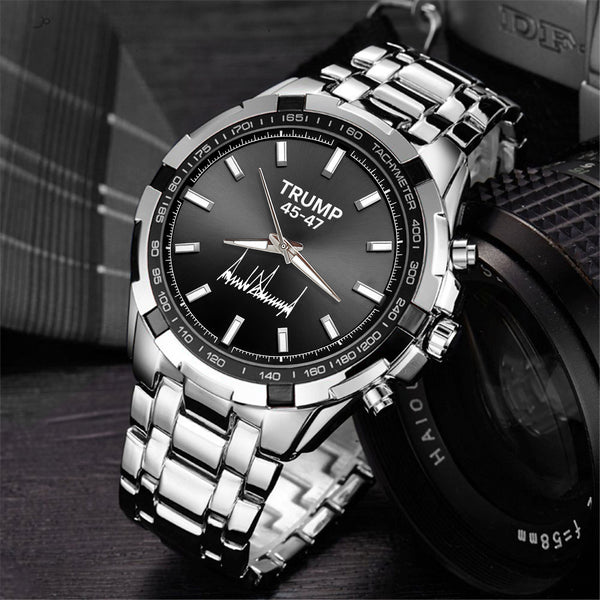 TRUMP Watch 45 - 47 Stainless steel - Black Sunburst Dial