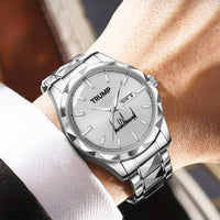 TRUMP Watch 2026 Silver – Signature Silver Dial Luxury Steel Watch for Men