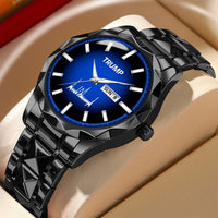 TRUMP Watch 2026 Luxury Black Steel – Signature Royal Blue Dial