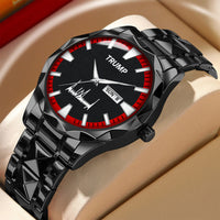 TRUMP Watch 2026 Luxury Black Steel – Signature Red Sport Dial