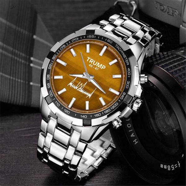 TRUMP Watch 45 - 47 Stainless steel - Golden Amber Dial