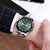 Custom Wrist Watches For Men - Forest Green Dial