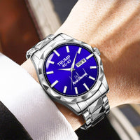 TRUMP 45-47 Watch 2026 Silver Blue Dial – Luxury Steel Watch for Men