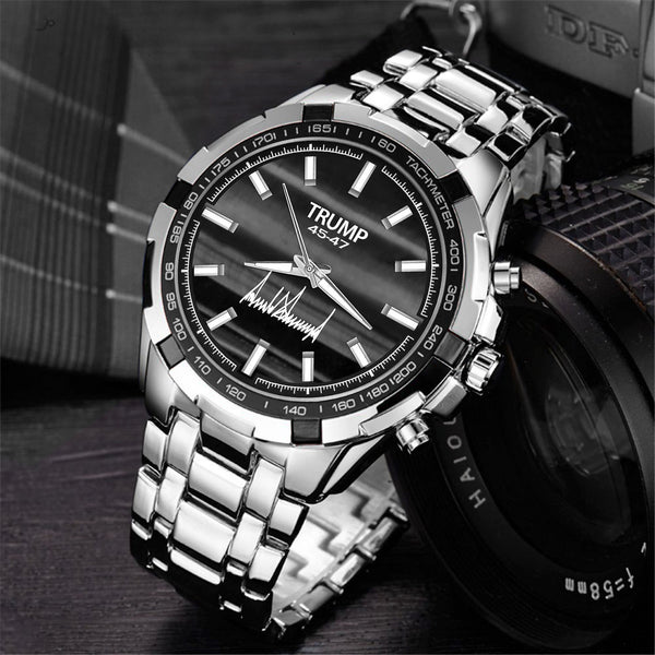 TRUMP Watch 45 - 47 Stainless steel - Silver Smoke Dial