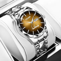 TRUMP Watch 2026 Luxury Silver – Chocolate Brown Sunburst Dial