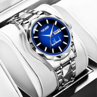 TRUMP Watch 2026 Luxury Silver – Deep Midnight Blue Dial – Watch for Men