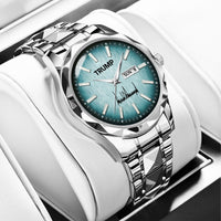 TRUMP Watch 2026 Luxury Silver Steel – Signature Ice Blue Dial