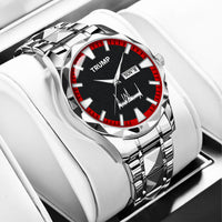 TRUMP Watch 2026 Luxury Silver Steel – Signature Red Sport Dial