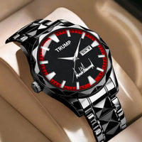 TRUMP Watch 2026 Luxury Black Steel – Signature Red Sport Dial