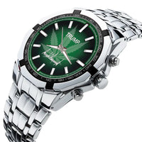 TRUMP Schedule III Watch 2026– Stainless Steel Case, Green Dial – Luxury Men’s Watch