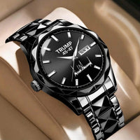 TRUMP 45-47 Watch 2026 Luxury Black Steel – Signature Matte Black Dial