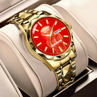 TRUMP 45-47 2026 Luxury Gold Watch – Signature Bright Red Dial Peace Prize