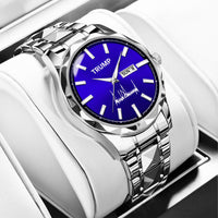 TRUMP Watch 2026 Silver Blue Dial – Luxury Steel Watch for Men