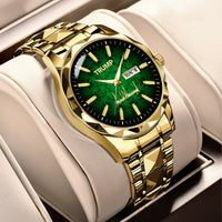 TRUMP Schedule III Watch 2026 – Gold Case, Emerald Green Dial – Luxury Men’s Watch