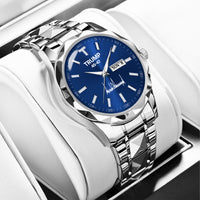 TRUMP 45-47 Watch 2026 Luxury Silver – Deep Ocean Blue Dial – Watch for Men