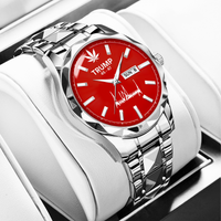 TRUMP 45–47 Schedule III Limited Watch 2026 – Silver Steel Case, Red Dial – Luxury Men’s Watch