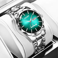 TRUMP Watch 2026 Luxury Silver – Emerald Green Sunburst Dial
