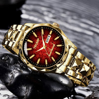TRUMP Schedule III Watch 2026 – Gold Case, Crimson Red Dial – Luxury Men’s Watch