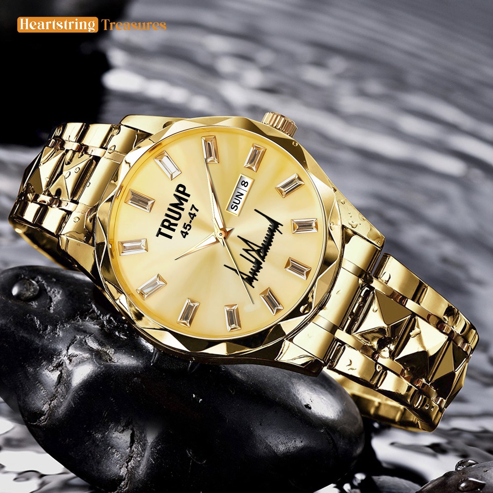 TRUMP 45-47 Watch 2025 Luxury Gold - Champagne Gold Dial