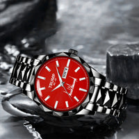 TRUMP 45-47 Watch 2026 Luxury Black Steel – Signature Bright Red Dial
