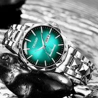TRUMP Watch 2026 Luxury Silver – Emerald Green Sunburst Dial