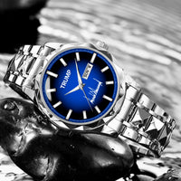 TRUMP Watch 2026 Luxury Silver – Deep Midnight Blue Dial – Watch for Men