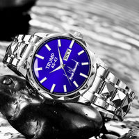 TRUMP 45-47 Watch 2026 Silver Blue Dial – Luxury Steel Watch for Men