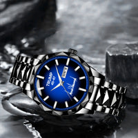TRUMP 45-47 Watch 2026 Luxury Black Steel – Signature Royal Blue Dial