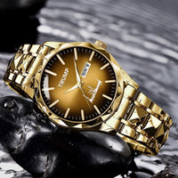 TRUMP Watch 2026 Luxury Gold – Chocolate Brown Sunburst Dial