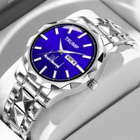 TRUMP Watch 2026 Silver Blue Dial – Luxury Steel Watch for Men
