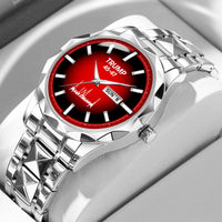 TRUMP 45-47 Watch 2026 Luxury Silver – Deep Inferno Red Dial – Watch for Men