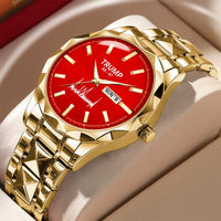 TRUMP 45-47 Watch 2026 – Gold Case, Red Dial – Luxury Men’s Watch