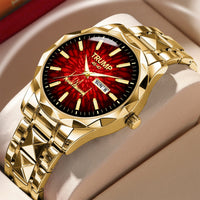 TRUMP Watch 45 – 47 Luxury Gold – Royal Red Ruby Burst Dial