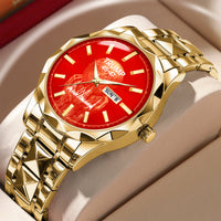 TRUMP 45-47 2026 Luxury Gold Watch – Signature Bright Red Dial Peace Prize