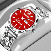 TRUMP Schedule III Limited Watch 2026 – Silver Steel Case, Red Dial – Luxury Men’s Watch