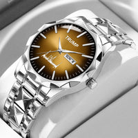 TRUMP Watch 2026 Luxury Silver – Chocolate Brown Sunburst Dial