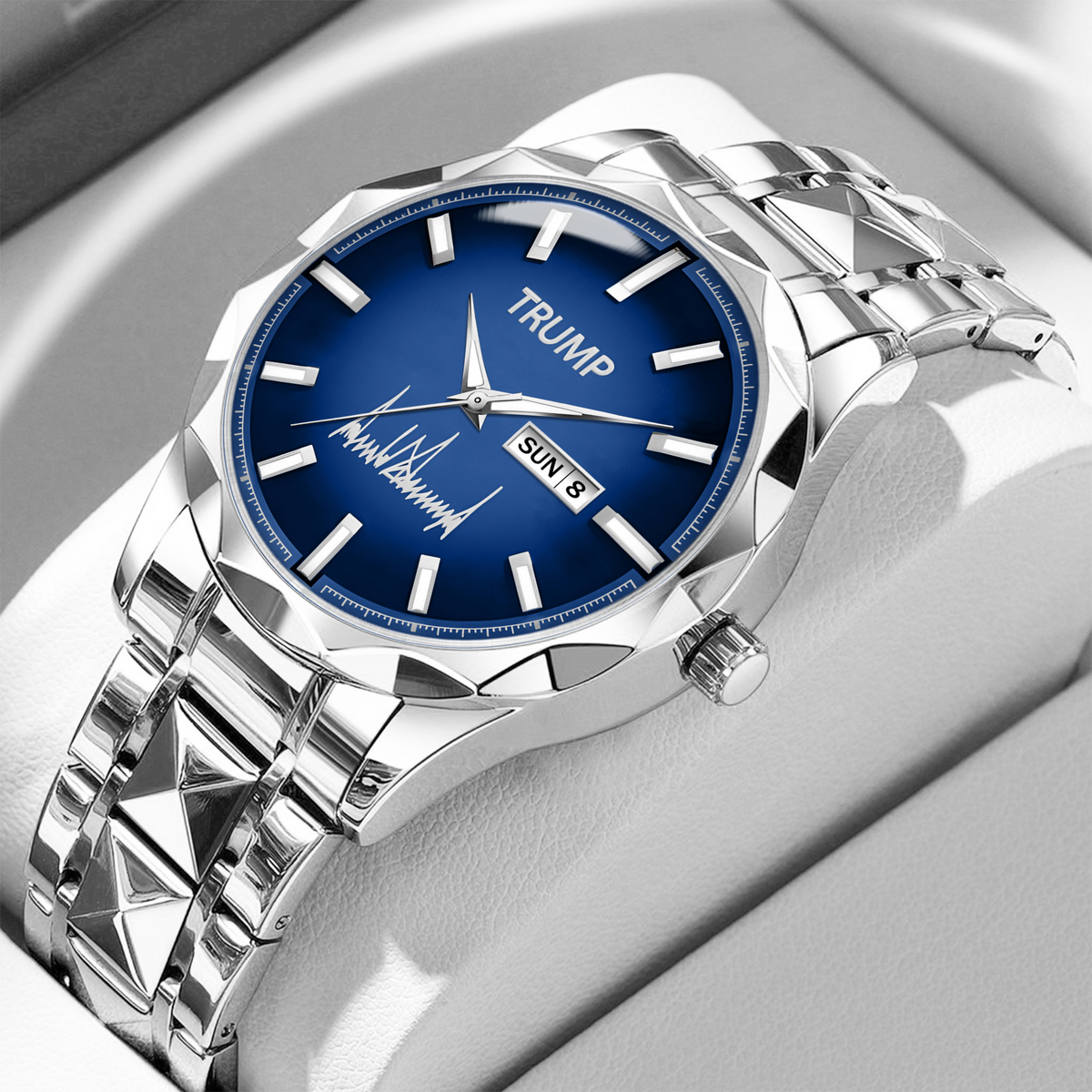 TRUMP Watch 2025 Signature – Bold Patriot Blue Dial – Watch for Men