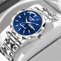 TRUMP 45-47 Watch 2026 Luxury Silver – Deep Ocean Blue Dial – Watch for Men