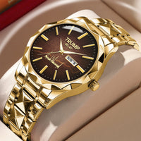 TRUMP 45-47 Watch 2026 Luxury Gold – Signature Coffee Brown Dial