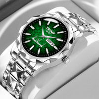 TRUMP 45-47 Schedule III Watch 2026 – Silver Case, Deep Green Dial – Luxury Men’s Watch