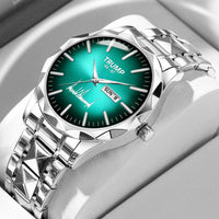 TRUMP 45-47 Watch 2026 Luxury Silver – Emerald Green Sunburst Dial