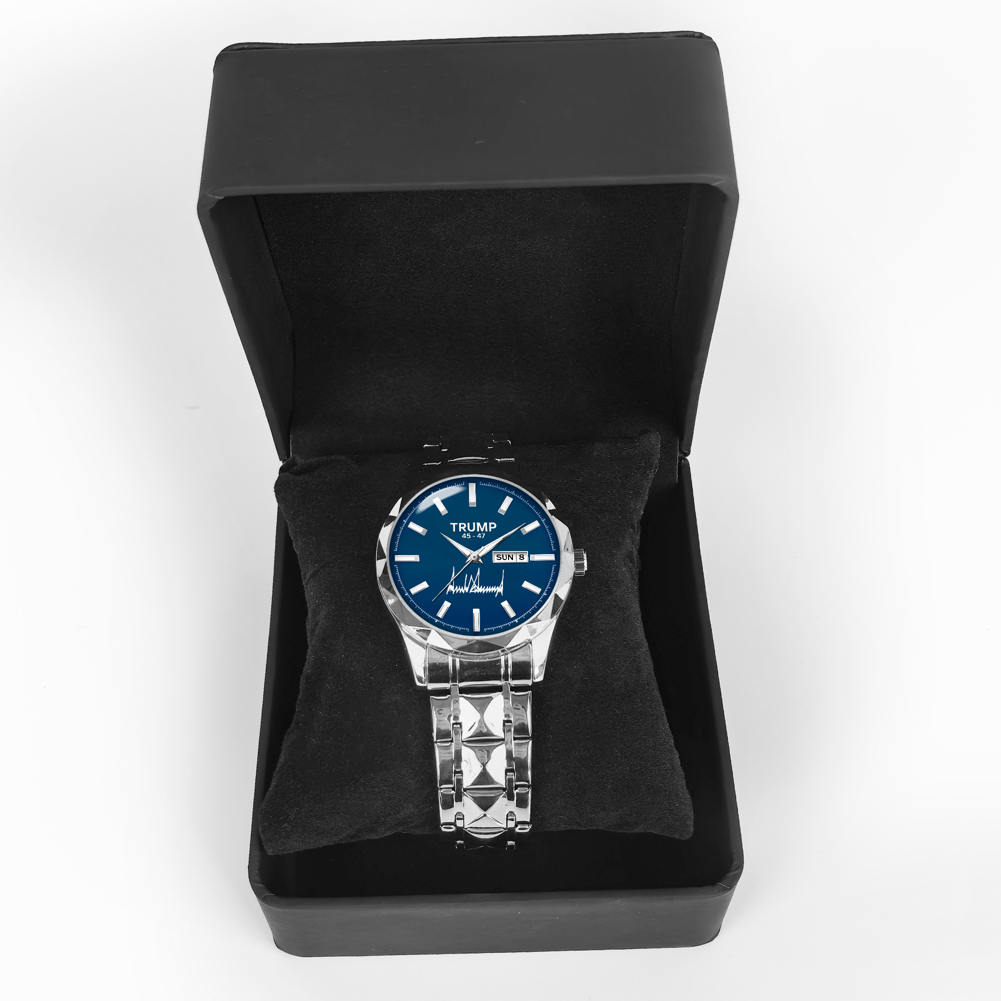 TRUMP 45-47 Watch 2025 Signature – Liberty Steel Blue Dial – Watch for Men