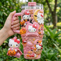 Cute Cat Halloween Gilded 40oz Tumbler