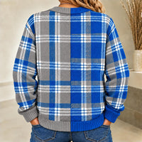 Detroit Plaid Knit Women's Cardigan