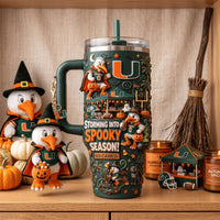 Miami Hurricane Football Luxe 40oz Tumbler