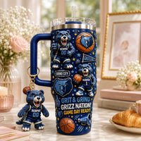 Memphis Basketball Glam 40oz Tumbler