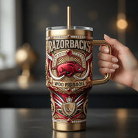 Arkansas Gridiron Glam 40oz Tumbler