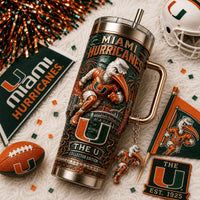 Miami Hurricane Football Starry 40oz Tumbler