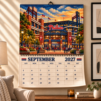 Philadelphia Baseball Fan 2027 Wall Calendar